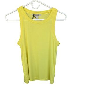 All Saints Rina Crewneck Tank Top Womens Size 8 Crewneck Sleeveless Yellow